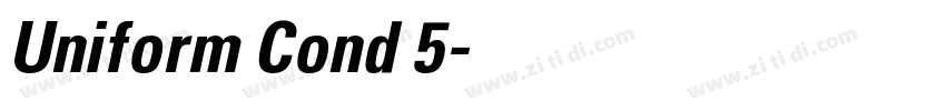 Uniform Cond 5字体转换